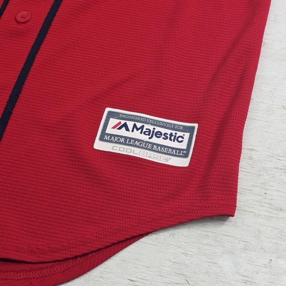 Atlanta Braves MLB Majestic Cool Base Red Blank Stitched Jersey Men's S EUC - Picture 3 of 10